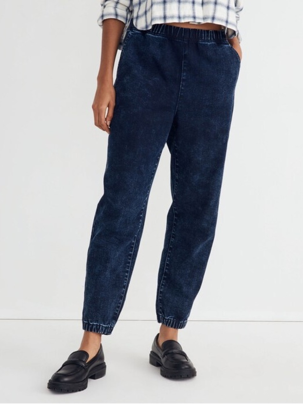 Madewell Women’s Denim Joggers Dark Gains Wash Size:XL
